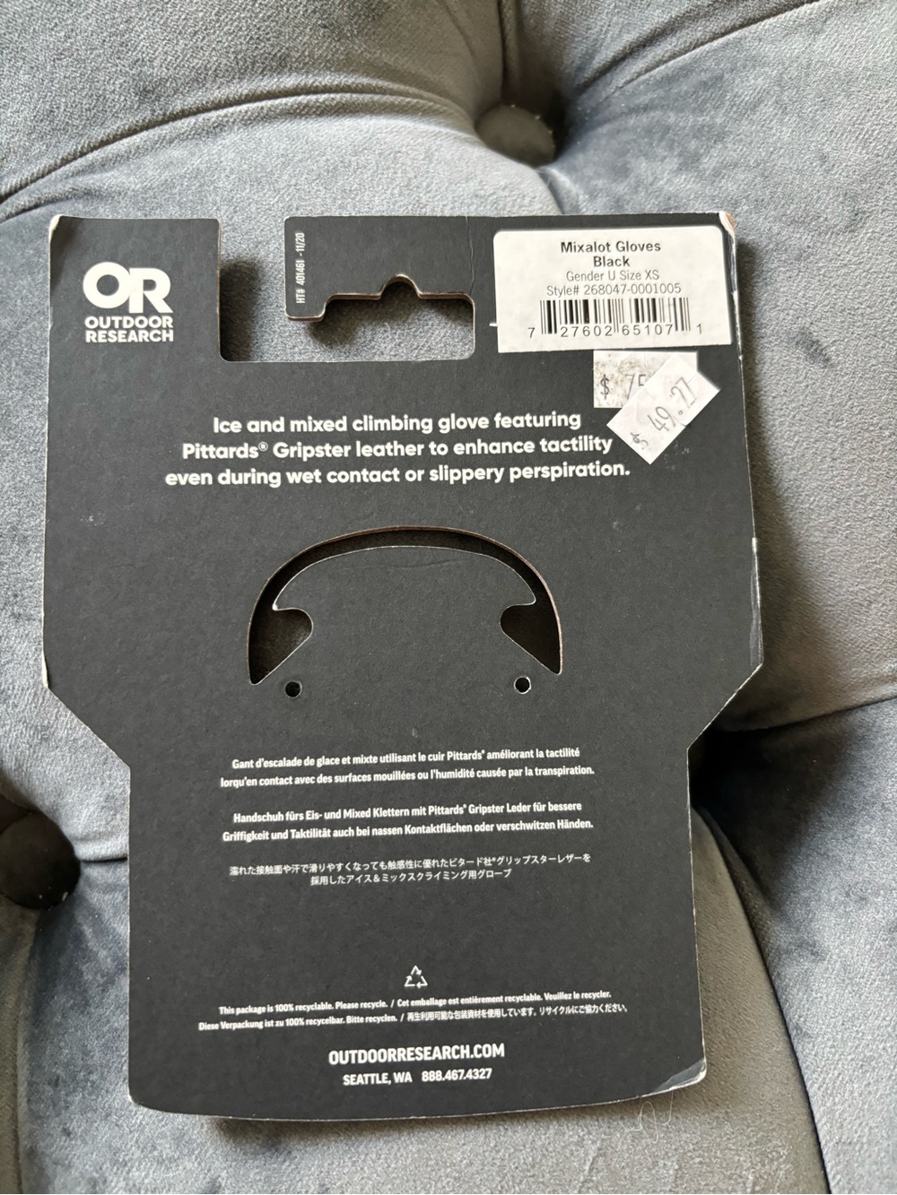 Outdoor Research Mixalot Gloves Size XS NWT - Picture 5 of 5